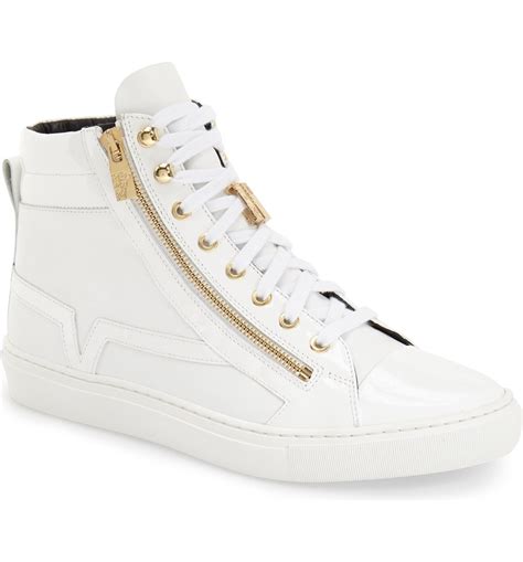 men versace sneakers on sale|Versace zipped high top sneakers.